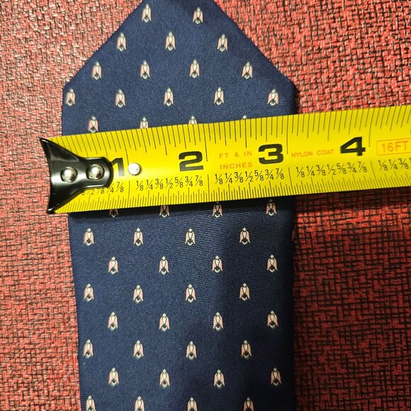 Christian Dior Navy & Pink Silk Tie Tulip Pattern 56" Designer Old Money Office - Picture 5 of 5